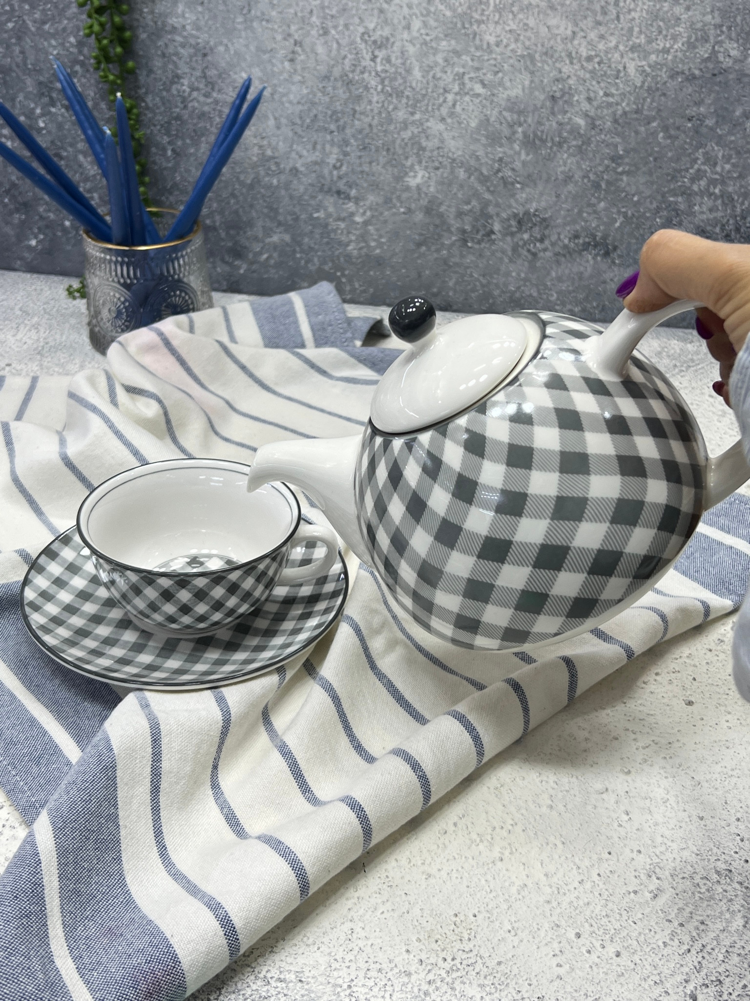 خرید انلاین قوری چینی رنگ طوسی برند زاراهوم