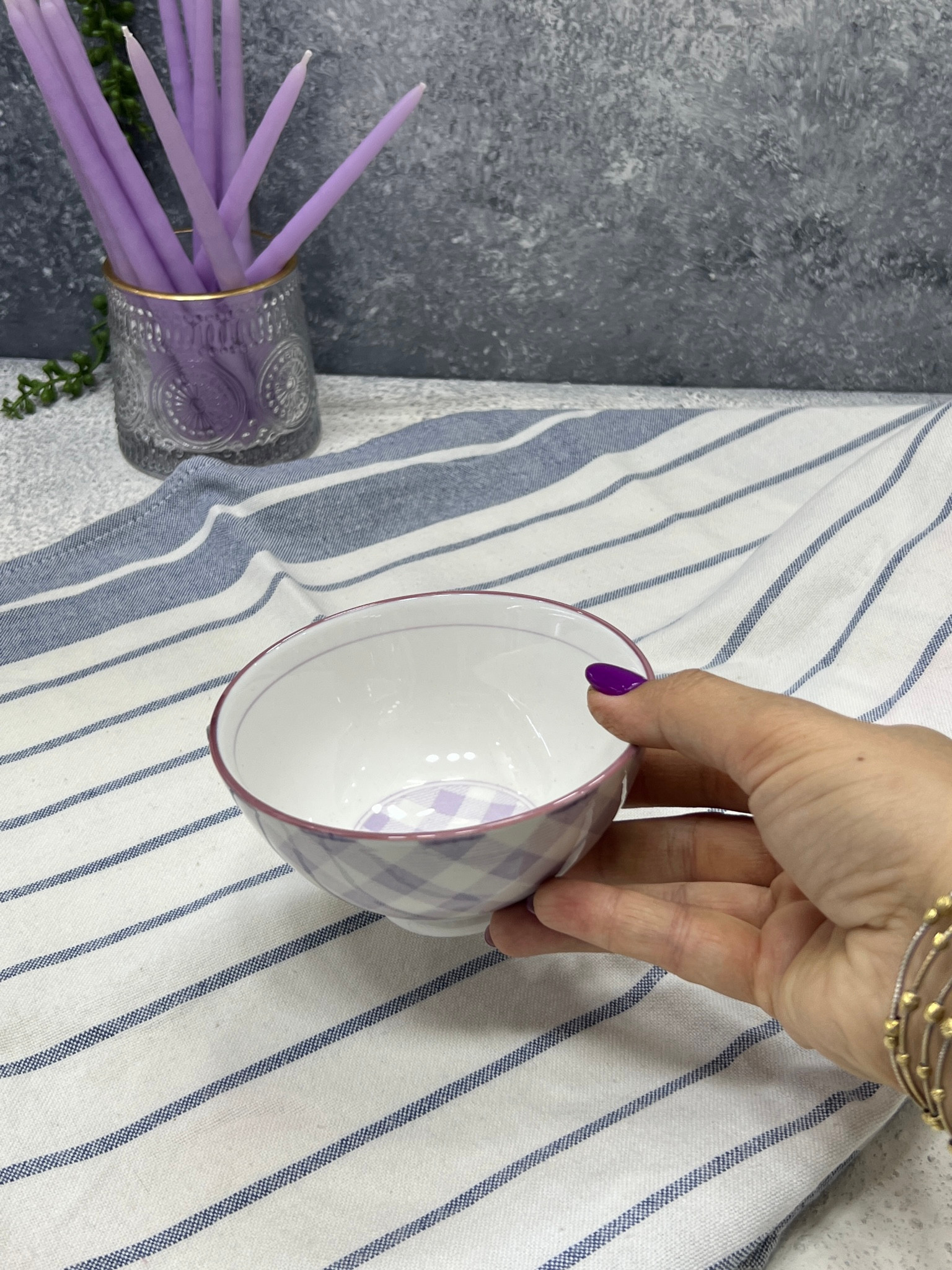 خرید انلاین کاسه ماست چینی رنگ یاسی برند زاراهوم