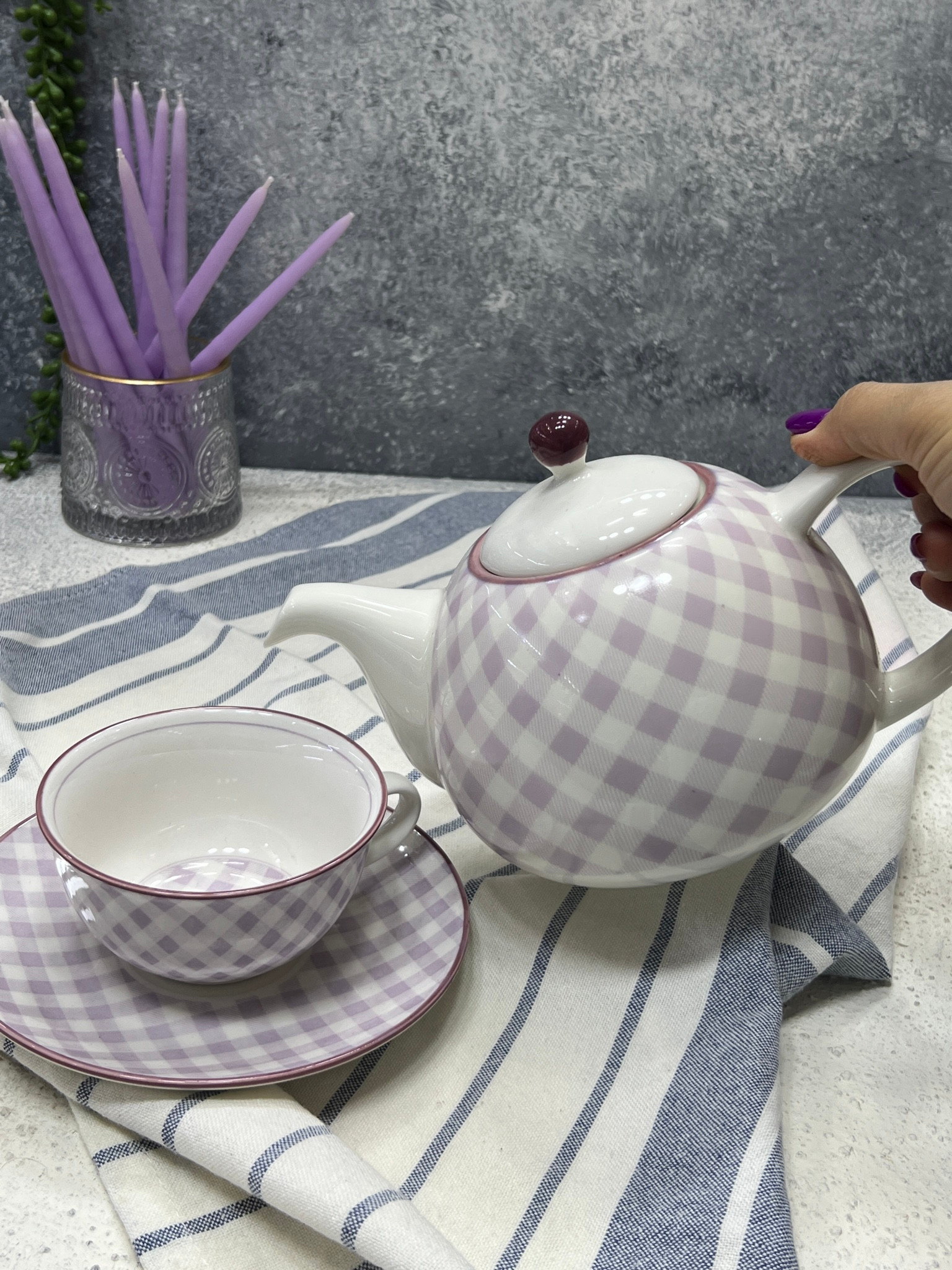 خرید انلاین قوری چینی رنگ یاسی برند زاراهوم