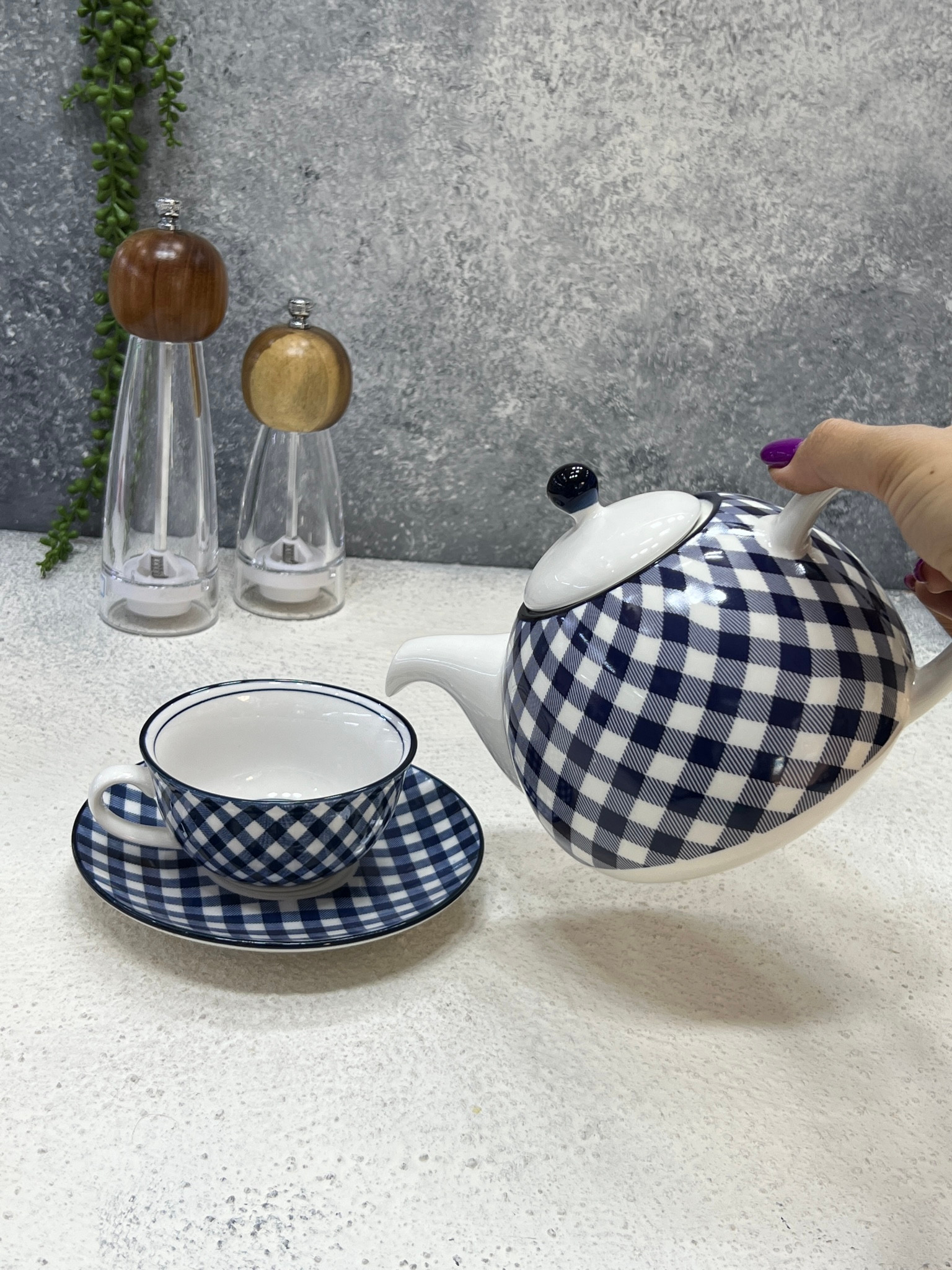 خرید انلاین قوری چینی رنگ سورمه ای برند زاراهوم